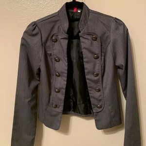 Military style work blazer.